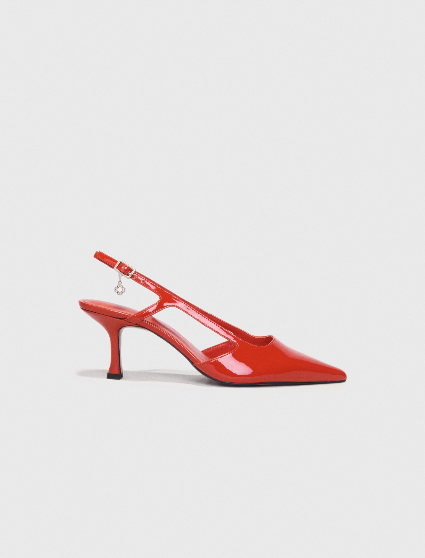 Patent leather slingback pumps Red for Women | Maje