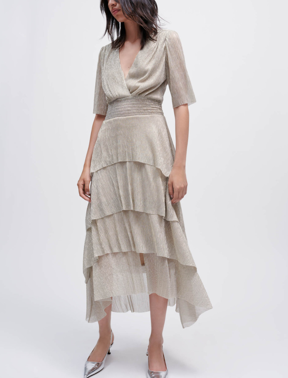 スーツ・フォーマル・ドレス Lerure Meandering waist tuck flare dress Lerure Meandering waist tuck flare dress - メルカリ