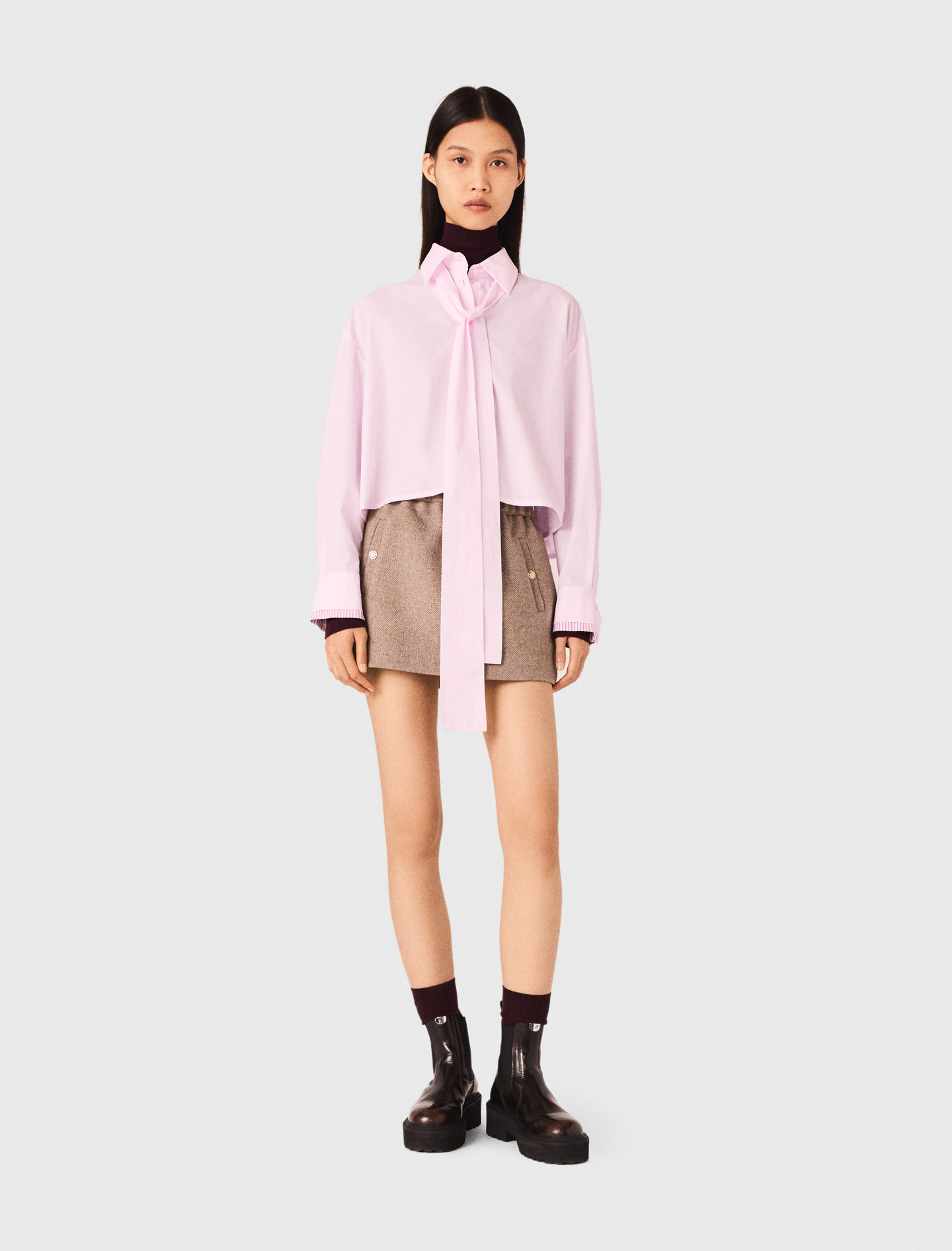 【m】【新品試着のみ】pois ポワ　blouse tee pink pois ポワ blouse tee ピンク - メルカリ