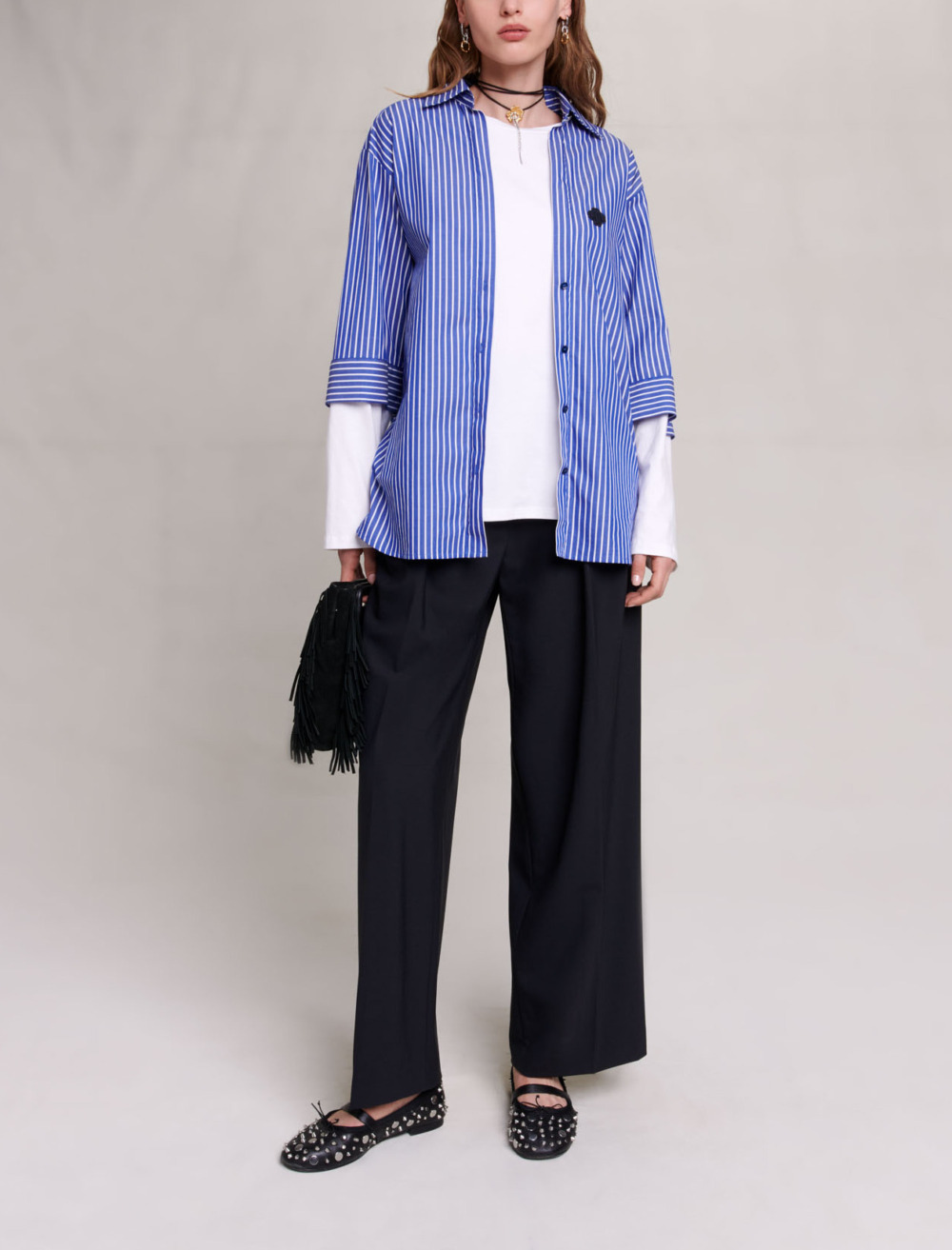 T-shirt shirt Blue for Women | Maje