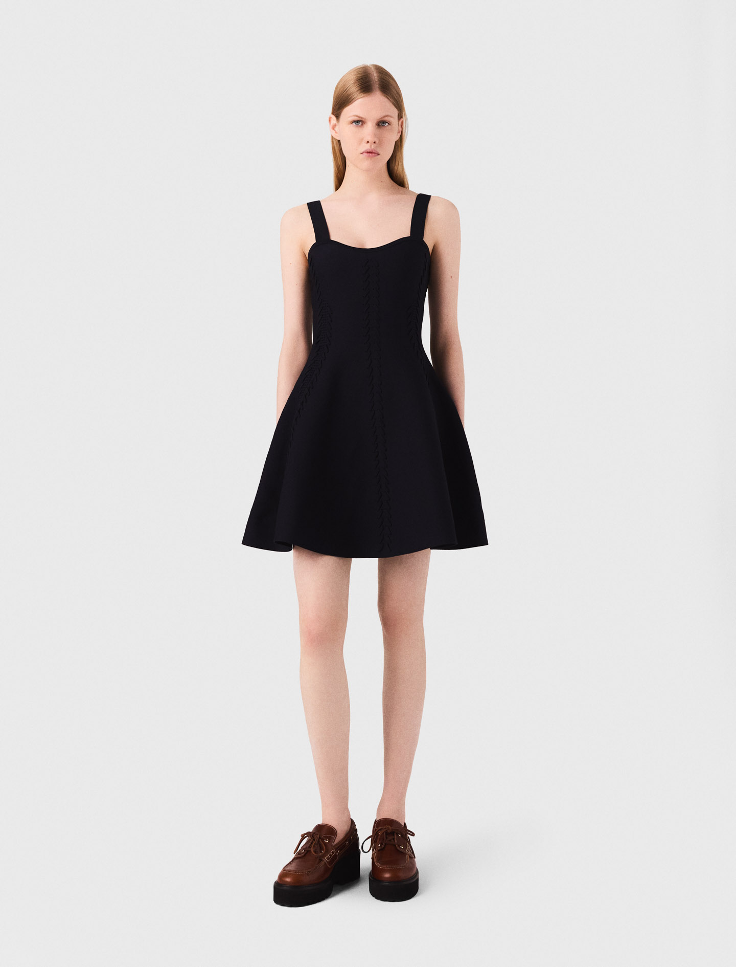 Short knitted babydoll dress - Dresses | Maje