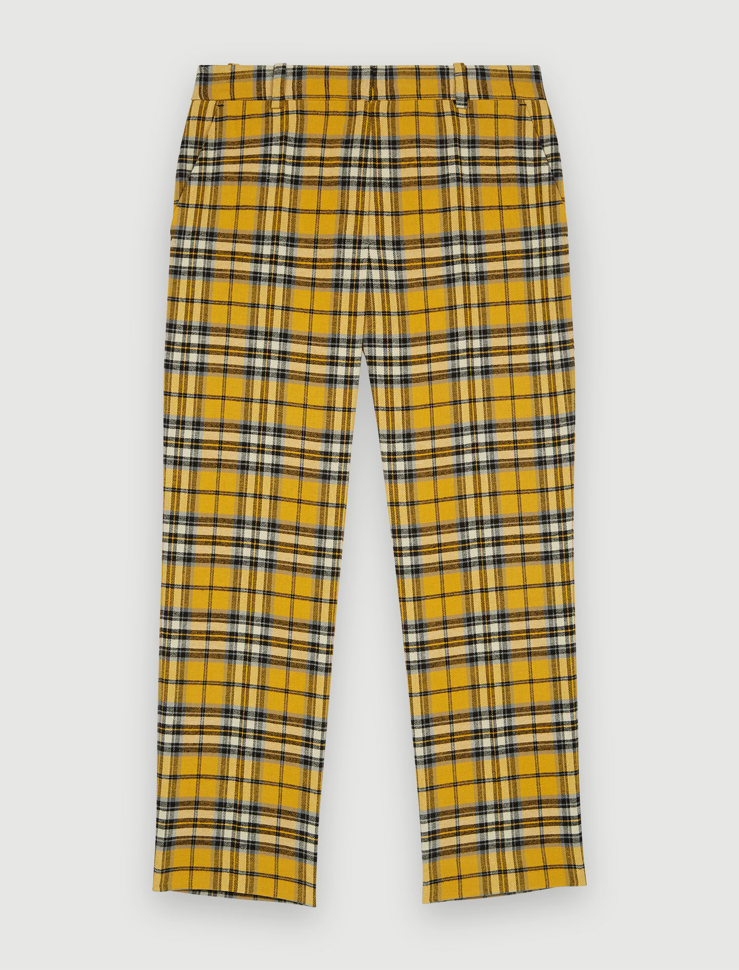 Checkered pants Yellow for Women | Maje