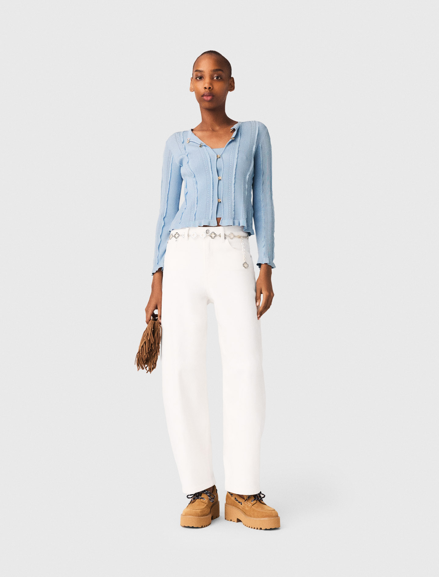 2-in-1 cardigan Blue Sky for Women | Maje